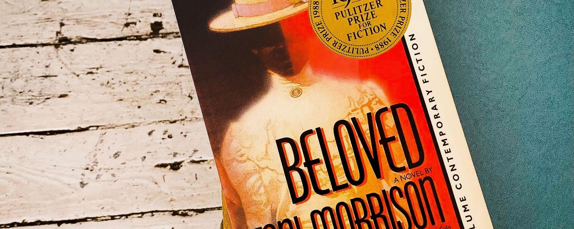 Toni Morrison Beloved book on chair